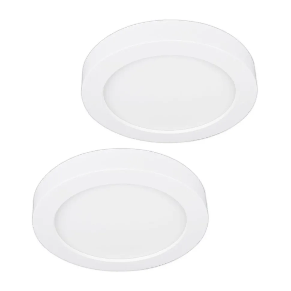 Prios LED-taklampe Edwina, hvit, 23 cm, sett med 2 stk