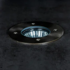 Prios Riya nedfelt lampe, rund, stål