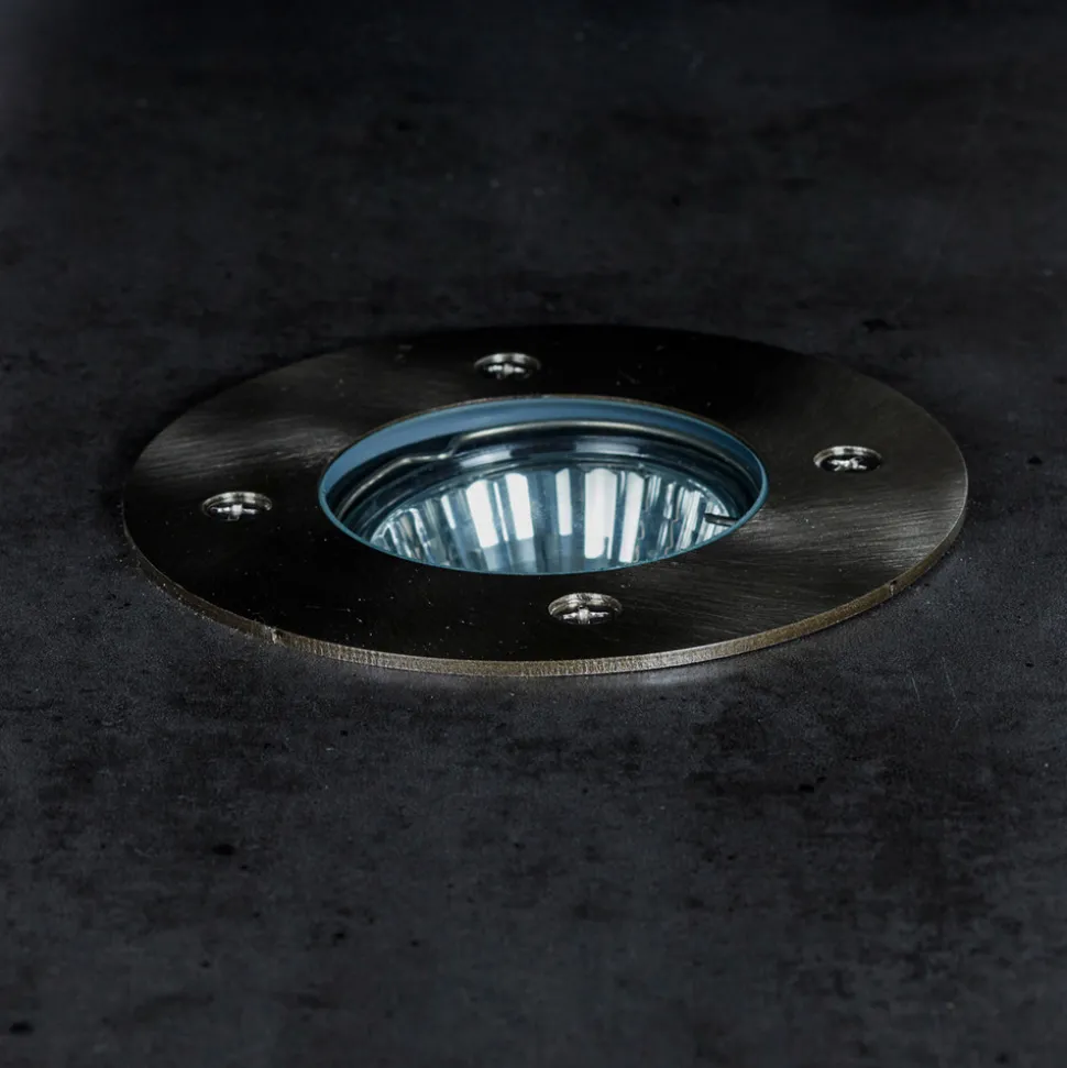 Prios Riya nedfelt lampe, rund, stål