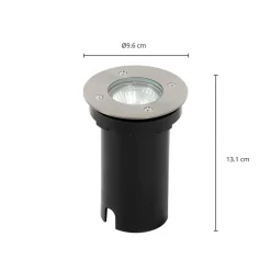 Prios Riya nedfelt lampe, rund, stål