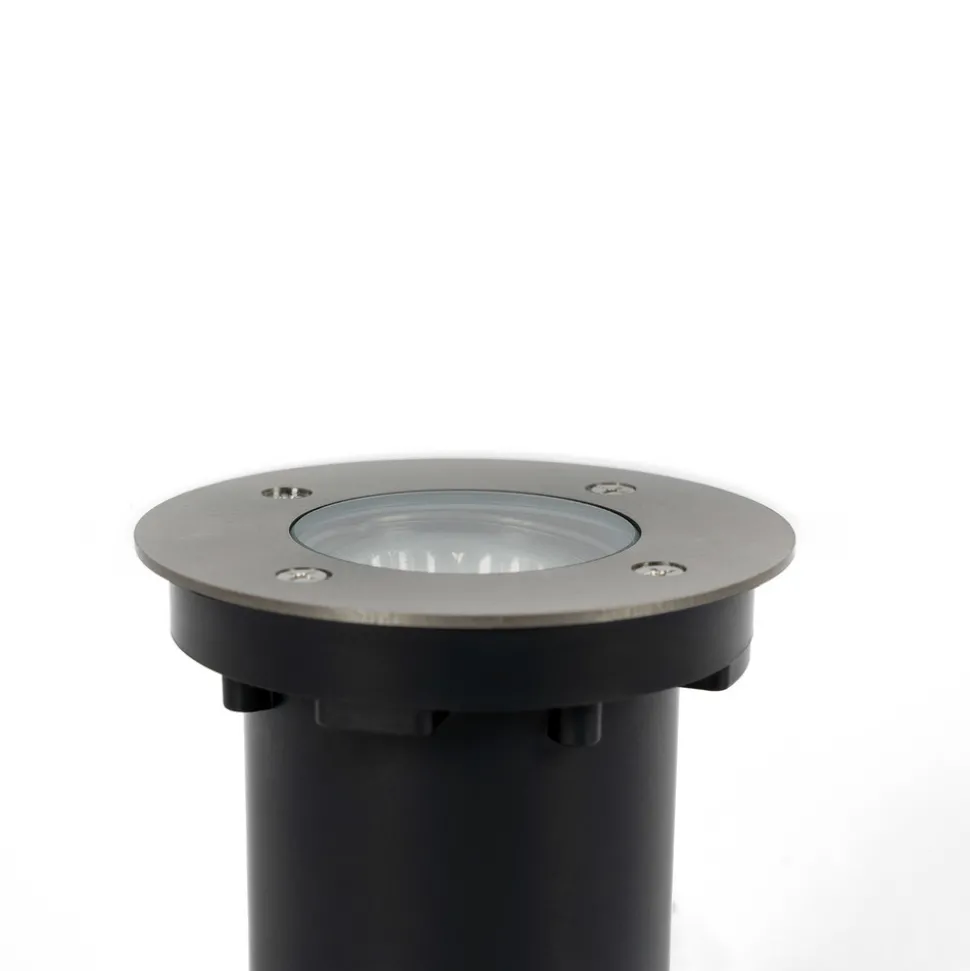 Prios Riya nedfelt lampe, rund, stål