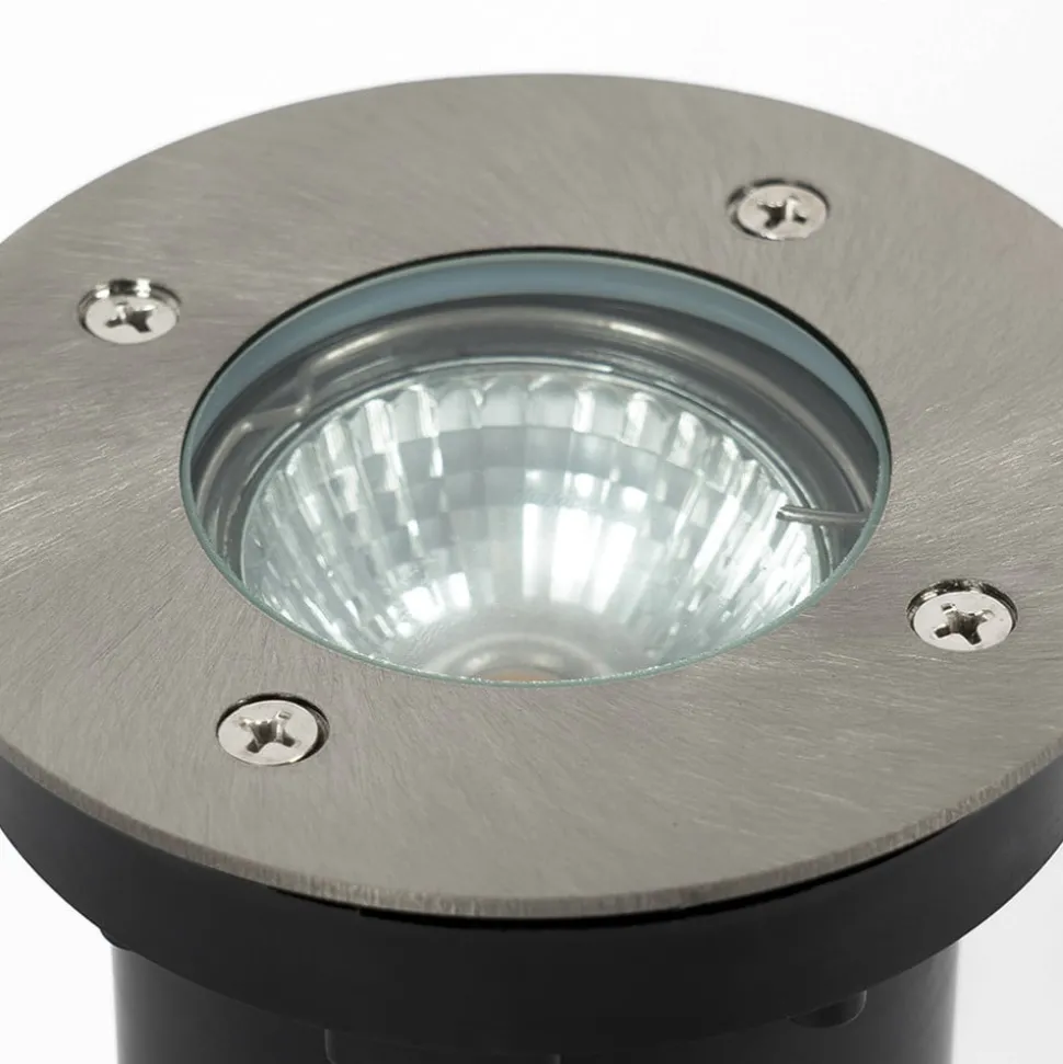 Prios Riya nedfelt lampe, rund, stål