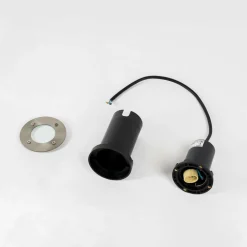 Prios Riya nedfelt lampe, rund, stål