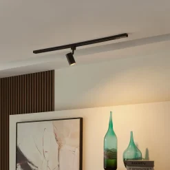 Prios skinnespotlight Jorell, svart, 1 lyskilde, GU10, metall