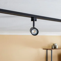 Prios skinnespotlight Jorell, svart, 1 lyskilde, GU10, metall