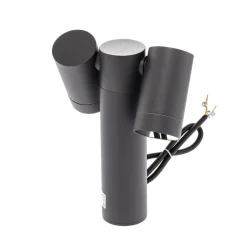 Prios spot med jordspyd Tulimar, 40 cm, svart, 2 lyskilder