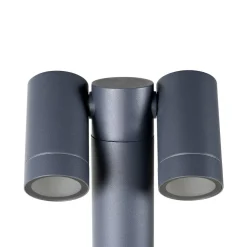 Prios spot med jordspyd Tulimar, 40 cm, svart, 2 lyskilder