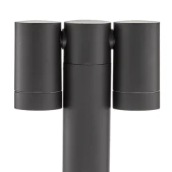 Prios spot med jordspyd Tulimar, 40 cm, svart, 2 lyskilder