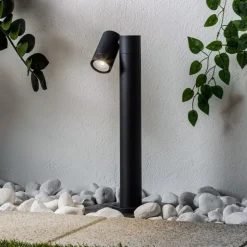 Prios Tulimar sokkellampe, 45 cm, antrasitt 1 lyskilde, metall