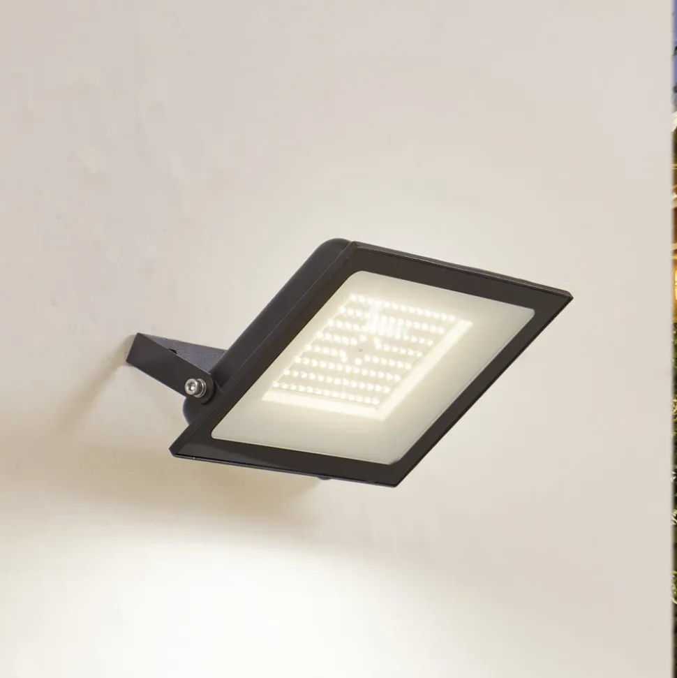 Prios utendørs LED-spot Maikel, 100W, 8000lm, metall