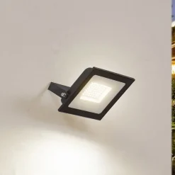 Prios utendørs LED-spot Maikel, 50W, 4000lm, metall