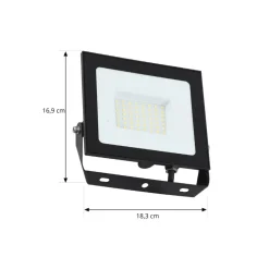 Prios utendørs LED-spot Maikel, 50W, 4000lm, metall