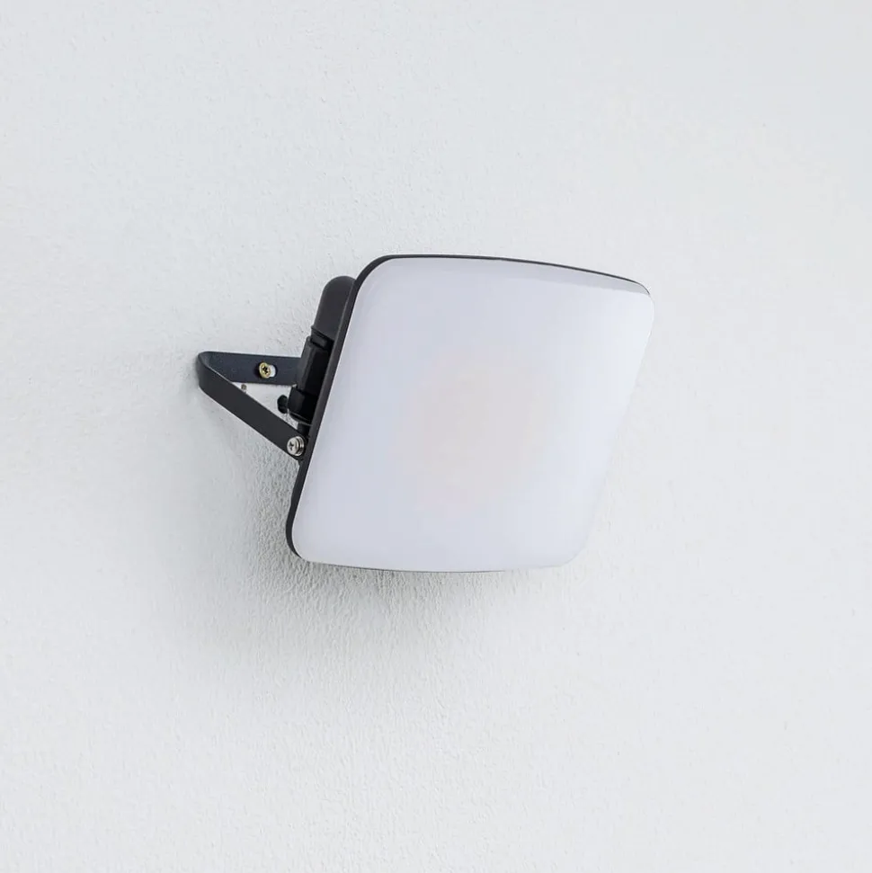 Prios utendørs LED-vegglampe Kaison, antrasitt, 16 cm