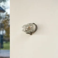 Prios utendørs vegglampe Kirgo, grå, plast, IP44