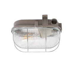 Prios utendørs vegglampe Kirgo, grå, plast, IP44