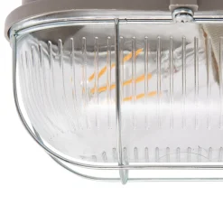 Prios utendørs vegglampe Kirgo, grå, plast, IP44