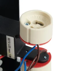 Prios utendørs vegglampe Tetje, svart, rund, sensor