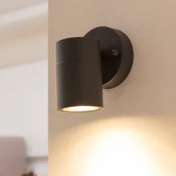 Prios utendørs vegglampe Tulimar, 1 lyskilde, antrasitt, metall