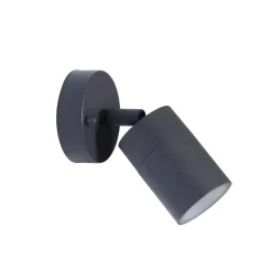 Prios utendørs veggspotlight Tulimar, høyde 15 cm, bevegelig, aluminium