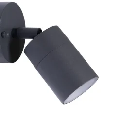 Prios utendørs veggspotlight Tulimar, høyde 15 cm, bevegelig, aluminium