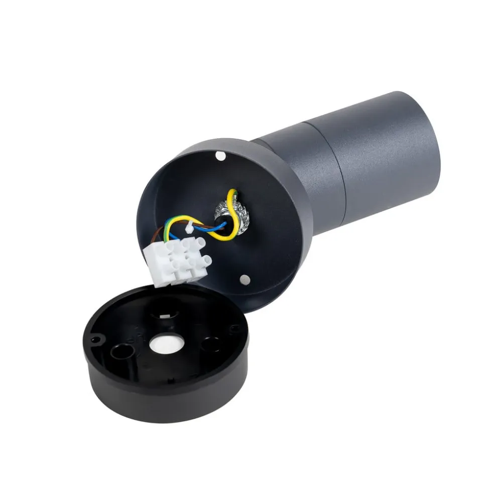 Prios utendørs veggspotlight Tulimar, høyde 15 cm, bevegelig, aluminium