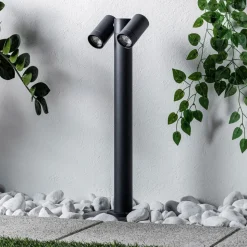 Prios veilampe Tulimar, 2 lyskilder, 60 cm, metall, IP65