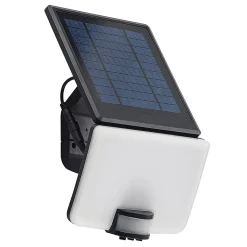 Prios Yahir LED-solcelleveggspot sensor svart