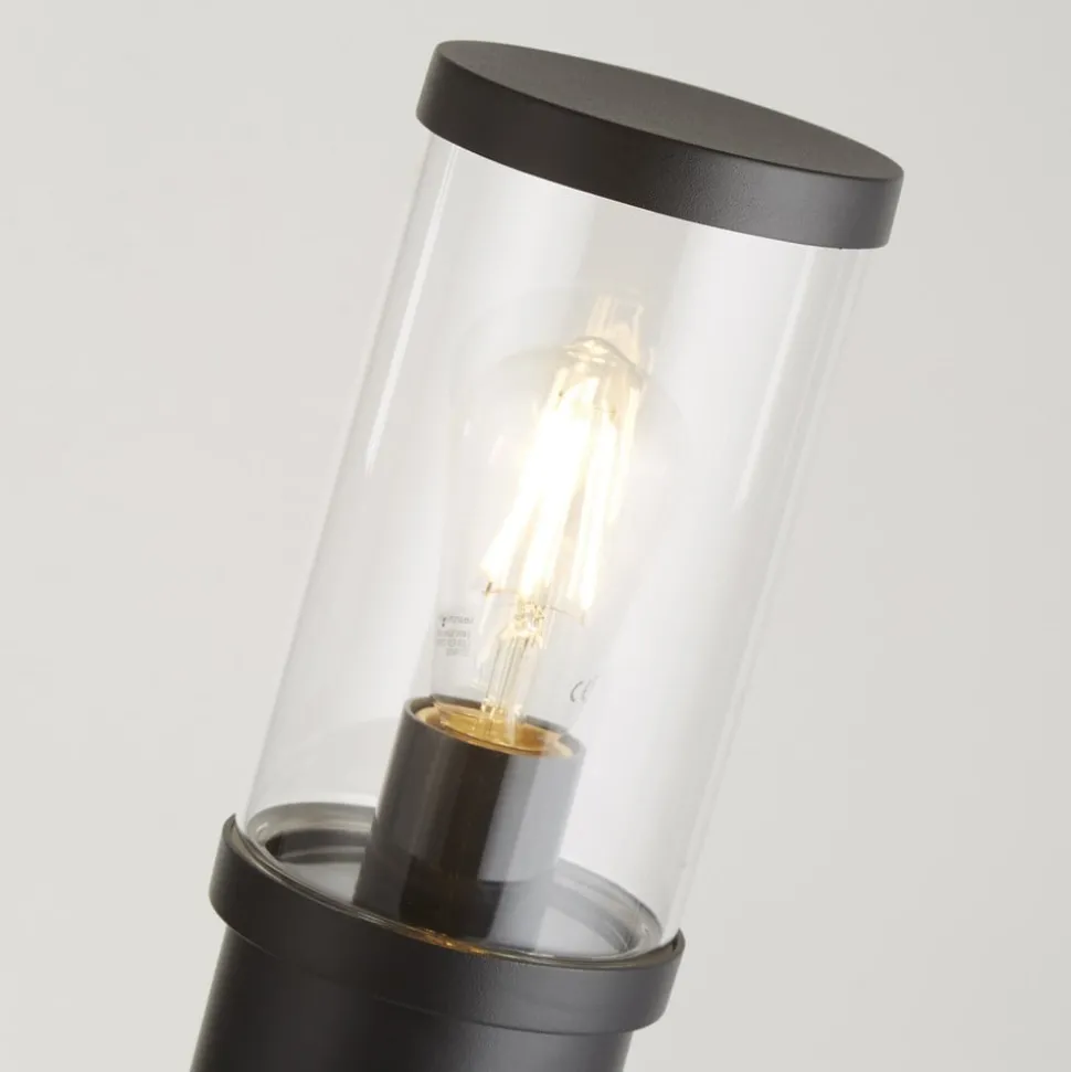 Pullertlampe, IP44, svart, høyde 73 cm, metall