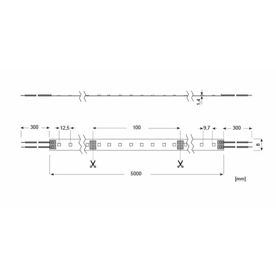 Radium Essence 1500 LED-stripe, 5 m, 60W, 4 000K