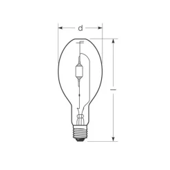 RADIUM Halogen-metall-damppære E40 444 W HRI-E NSC/S/F