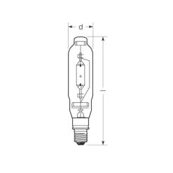 RADIUM Halogen-metall-damppære E40 2000W HRI-T N/I 4.300K