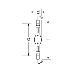 RADIUM Halogen-metall-damppære K12s 1000W HRI-TS D/S/PRO