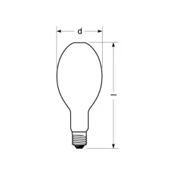 RADIUM Halogen-metall-damppære E40 1000W HRI-E NSC/F, opal