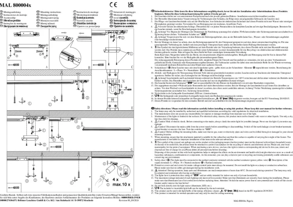 RAIL 230 V skinnesystem, hvit, 6 spots 2,25 m hjørnekontakt