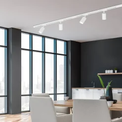 RAIL 230 V skinnesystem, hvit, 4 LED-spotter, lengde 1,5 m