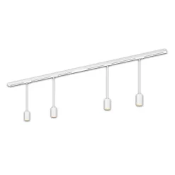 RAIL 230 V skinnesystem, hvit, 4 pendler, lengde 1,5 m