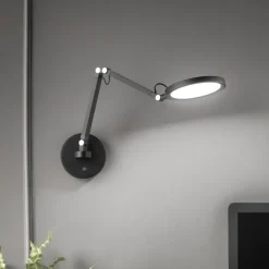 Regina LED-vegglampe, svart, CCT, dimbar, justerbar