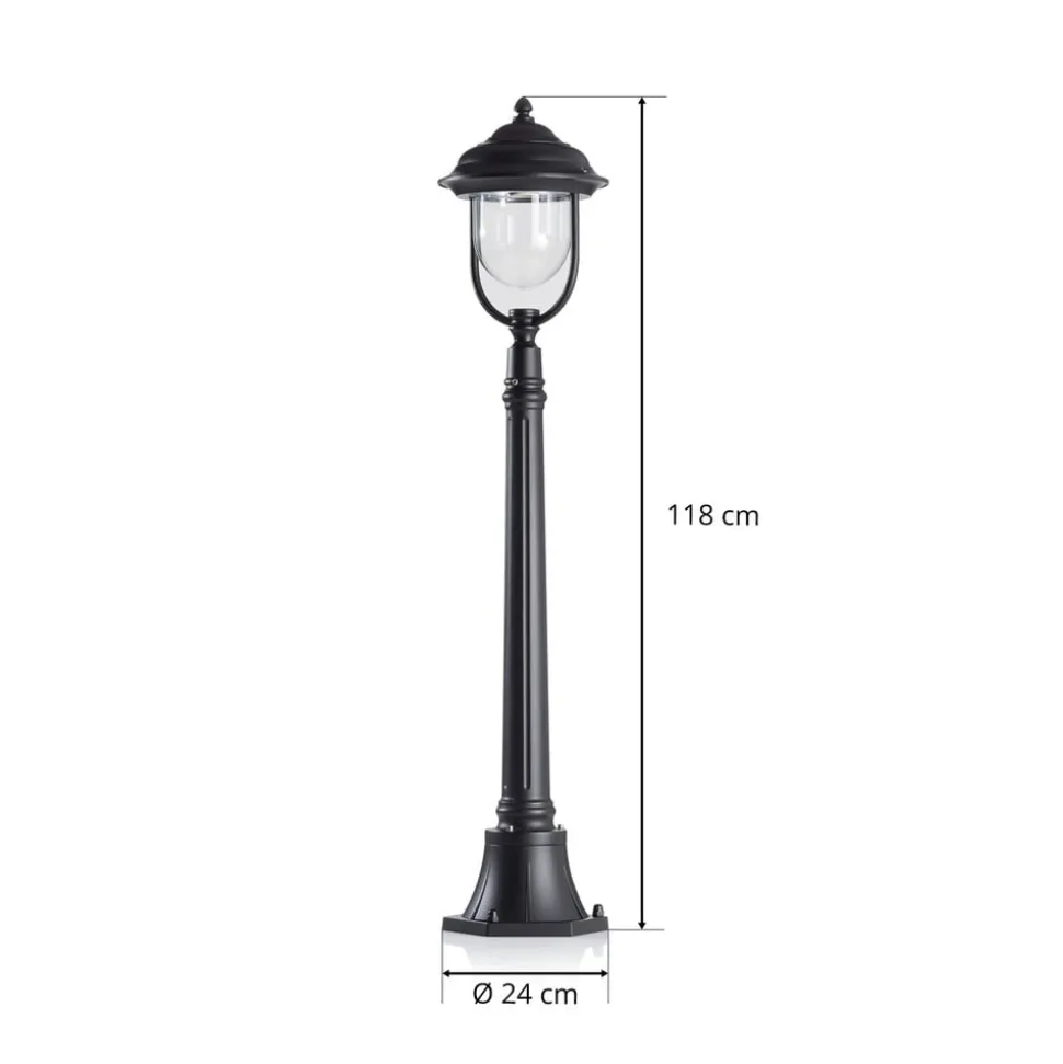 Romantisk PARMA gatebelysning i svart