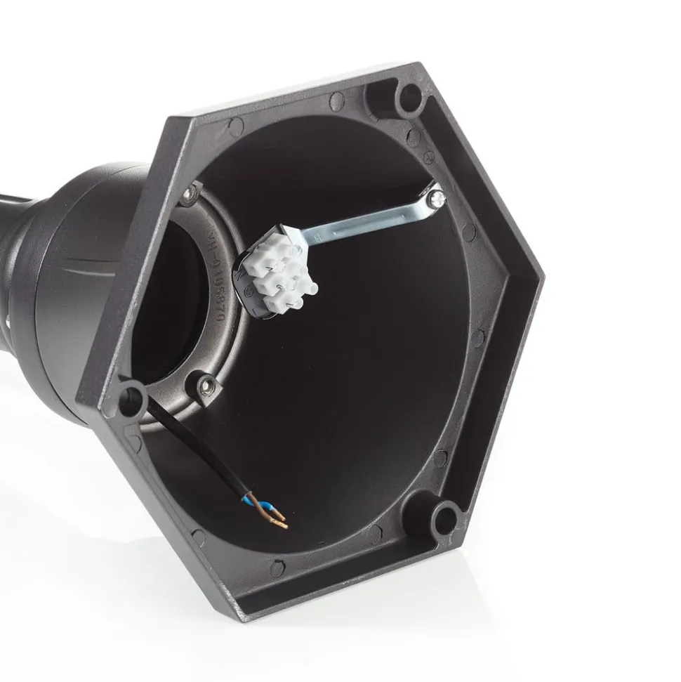 Romantisk PARMA gatebelysning i svart