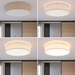 Rondo taklampe, beige, Ø 60 cm