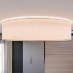 Rondo taklampe, beige, Ø 60 cm