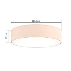 Rondo taklampe, beige, Ø 60 cm