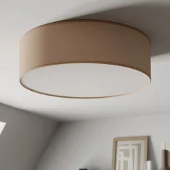 Rondo taklampe, beige, metall, Ø 45 cm, E27