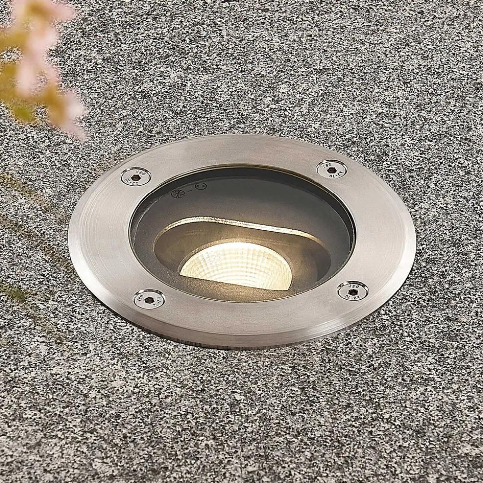 Rund LED-bakkespot Doris, stål