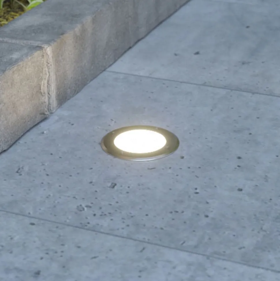 Rund LED-bakkespot Doris, stål