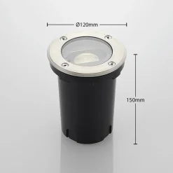 Rund LED-bakkespot Doris, stål