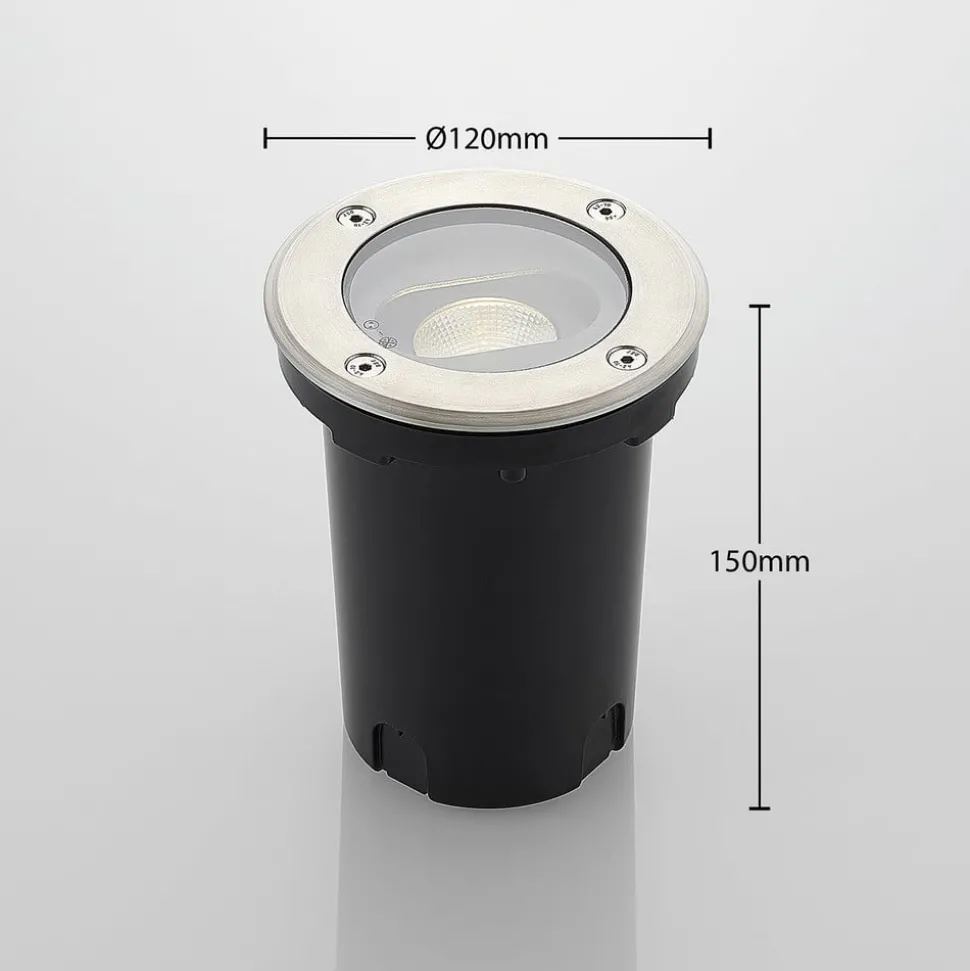 Rund LED-bakkespot Doris, stål