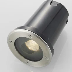 Rund LED-bakkespot Doris, stål