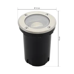 Rund LED-bakkespot Doris, stål