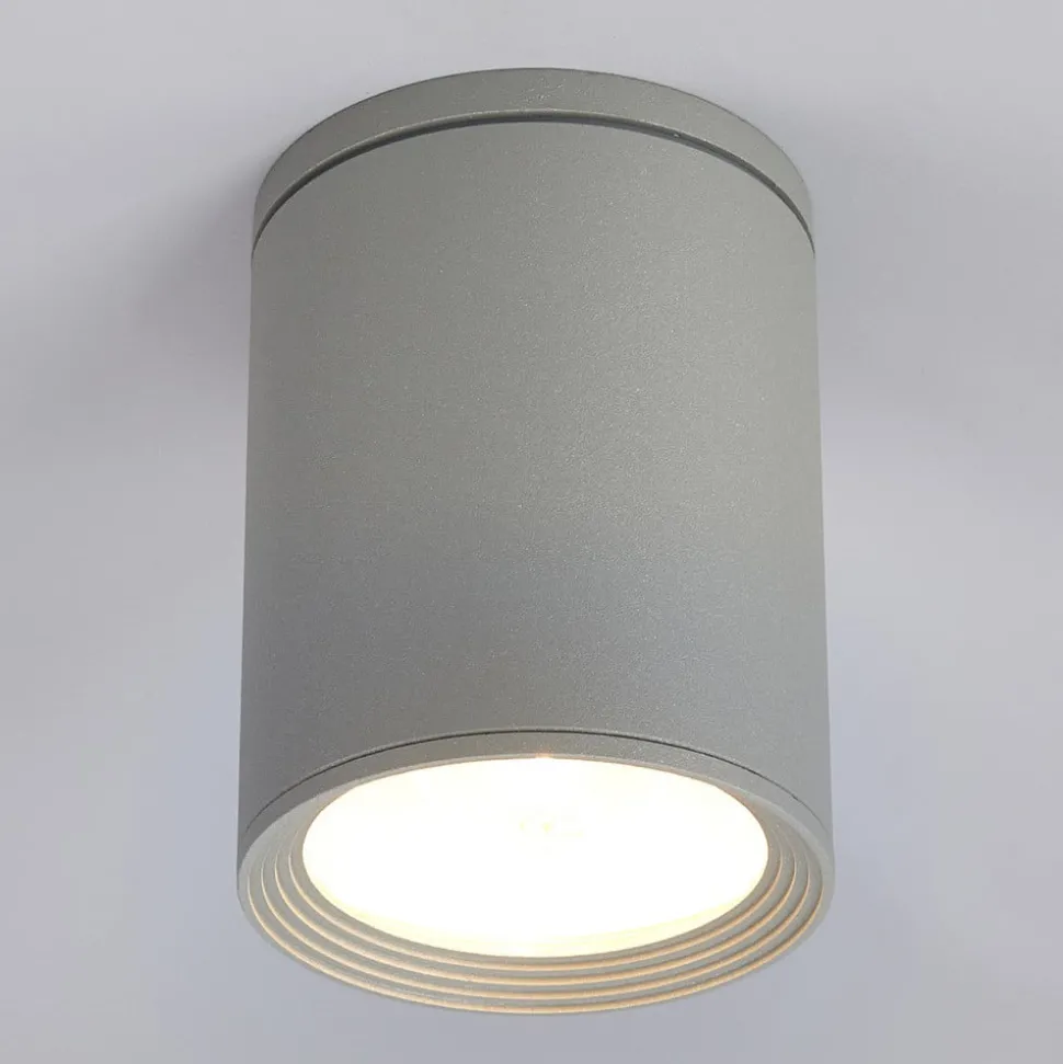 Rund Mianna taklampe i sølvgrå